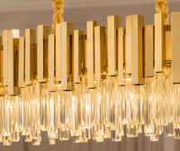 Candelabru Cristal Quintina 60W, Ø50 cm, Negru/Auriu - AdeHouse — Finisaje și Iluminat Premium.