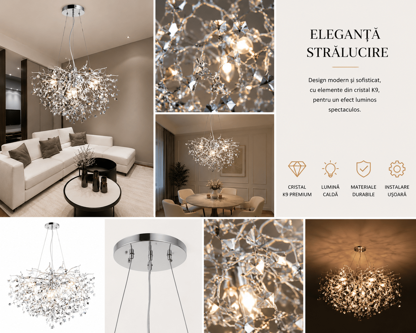 Candelabru Prospera, 40W - AdeHouse — Finisaje și Iluminat Premium.