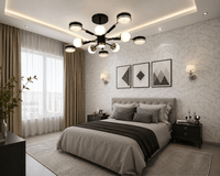 Lustră LED cu Telecomandă Norberta, 130W, Lumină Caldă/Neutră/Rece - AdeHouse — Finisaje și Iluminat Premium.