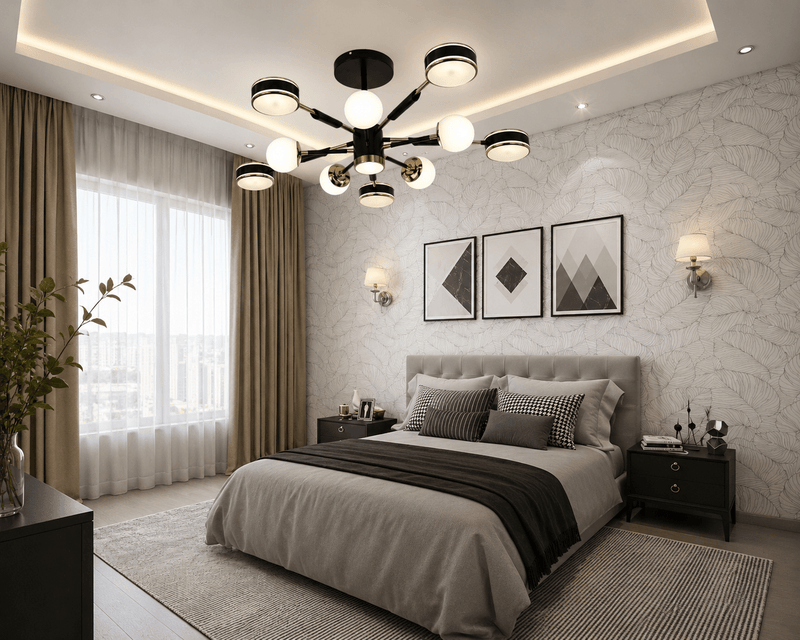 Lustră LED cu Telecomandă Norberta, 83×79 cm, 130W, Lumină Caldă/Neutră/Rece