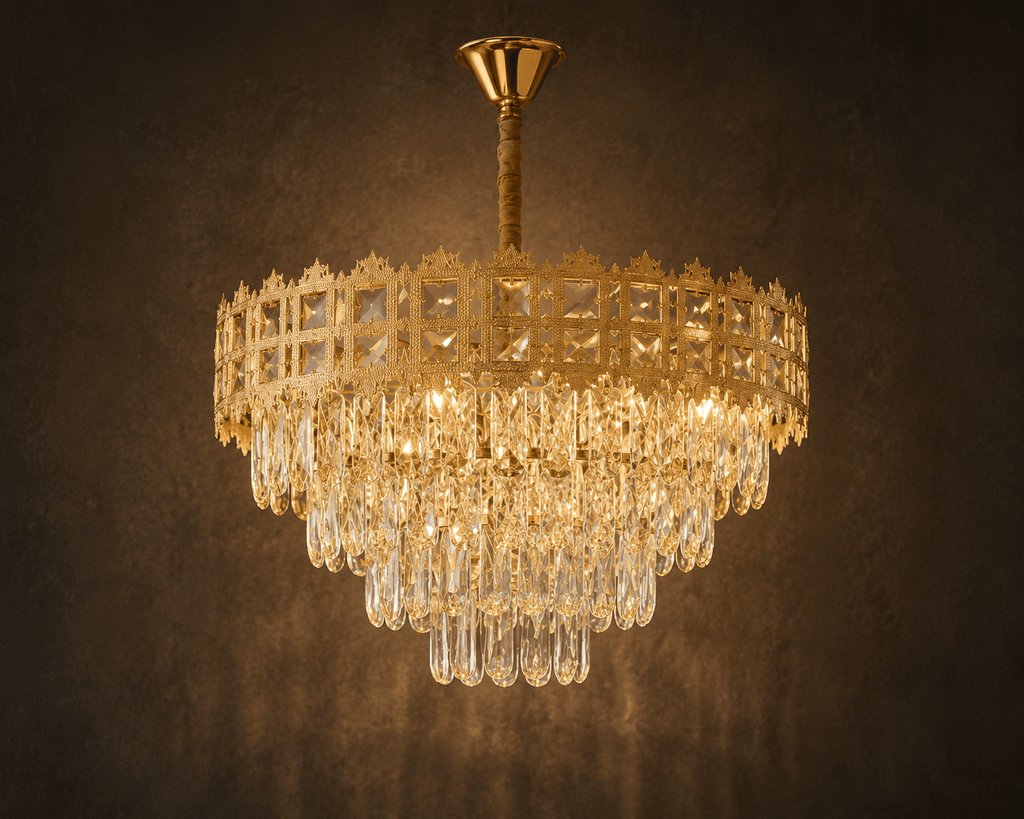 Candelabru Nazarena, 60W, Auriu - AdeHouse — Finisaje și Iluminat Premium.