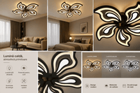 Lustră LED cu Telecomandă Orsolya 150W, Ø69 cm, Lumină Caldă/Neutră/Rece, Dimabilă - AdeHouse — Finisaje și Iluminat Premium.