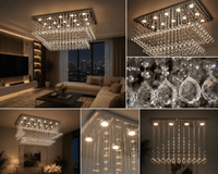 Candelabru Cristal Lisbeth 20W, Design Modern - AdeHouse — Finisaje și Iluminat Premium.
