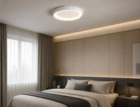 PLAFONIERA LED ROTUNDĂ ALBĂ CU MARGINI DECORATIVE ȘI TELECOMANDĂ – 62W