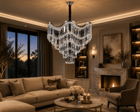 Candelabru Cristal Fedra, 60W, Crom - AdeHouse — Finisaje și Iluminat Premium.