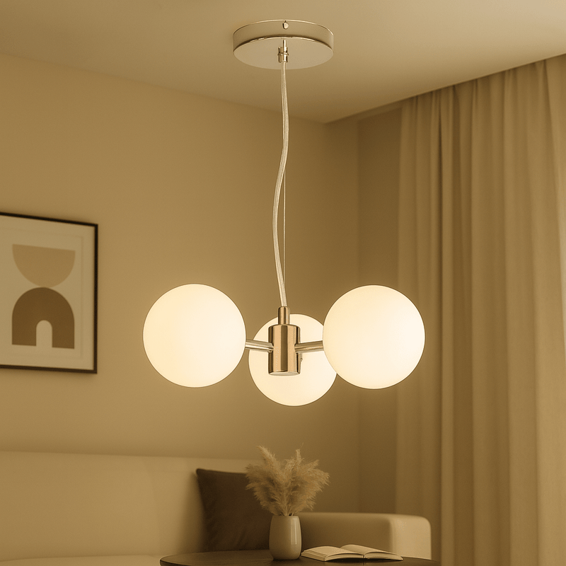 Pendul LED cu Telecomandă Calpurnia, 30×30 cm, 20W, Lumină Caldă/Neutră/Rece, Alb