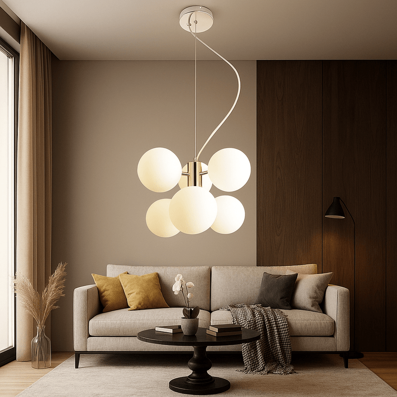Pendul LED cu Telecomandă Belisenda, 30×30 cm, 20W, Lumină Caldă/Neutră/Rece, Alb