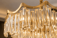 Candelabru Cristal Giovanna, Ø78 cm, Auriu - AdeHouse — Finisaje și Iluminat Premium.