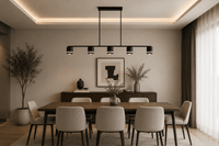 Pendul LED cu Telecomandă Corinna, Lumină Caldă/Neutră/Rece, Negru - AdeHouse — Finisaje și Iluminat Premium.