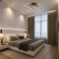 Lustră LED cu Telecomandă Perpetua 224W, Lumină Caldă/Neutră/Rece, Dimabilă - AdeHouse — Finisaje și Iluminat Premium.
