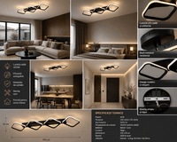 Lustră LED Marisol 78W, Lumină Caldă/Neutră/Rece, Dimabilă - AdeHouse — Finisaje și Iluminat Premium.