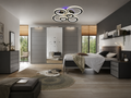 Lustră LED cu Telecomandă Valentina 240W, Lumină Caldă/Neutră/Rece, Dimabilă, Negru
