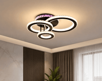 Lustră LED cu Telecomandă Halcyona 134W, Lumină Caldă/Neutră/Rece, Dimabilă, Negru - AdeHouse — Finisaje și Iluminat Premium.