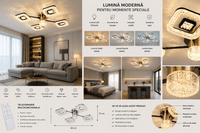 Lustră LED Amberly, Dimabilă - AdeHouse — Finisaje și Iluminat Premium.