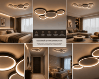 Lustră LED cu Telecomandă Adelaida, 154W, Lumină Caldă/Neutră/Rece - AdeHouse — Finisaje și Iluminat Premium.