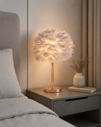 Veioza Glam Feather Grey, E27