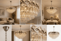 Candelabru Cristal Ondina, Ø50 cm, cu Telecomandă, Dimabil - AdeHouse — Finisaje și Iluminat Premium.