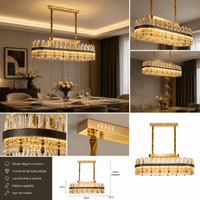 Candelabru Cristal Serena, 140W, Ø300 cm, Auriu - AdeHouse — Finisaje și Iluminat Premium.