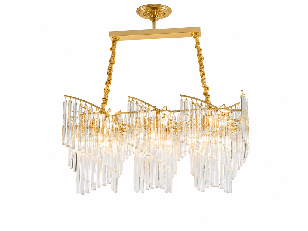 Candelabru Cristal Yalira 60W, Ø60 cm