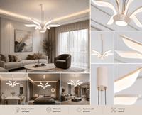 Pendul LED cu Telecomandă Venusta, 72W, Ø100 cm, Lumină Caldă/Neutră/Rece, Auriu - AdeHouse — Finisaje și Iluminat Premium.