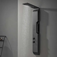 Noir Rain – Panou de Duș Negru cu Hidromasaj și Efect Ploaie - AdeHouse — Iluminat Modern la Preț Bun