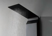 Noir Rain – Panou de Duș Negru cu Hidromasaj și Efect Ploaie - AdeHouse — Iluminat Modern la Preț Bun