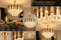 Candelabru Cristal Ubertina, 60W - AdeHouse — Finisaje și Iluminat Premium.