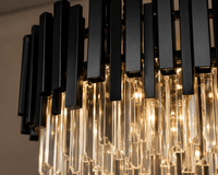 Candelabru Cristal Ines, 60W, Ø50 cm, Negru - AdeHouse — Finisaje și Iluminat Premium.
