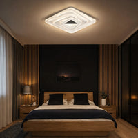 PLAFONIERA LED 3D INFINITY 118W CU TELECOMANDĂ, TEMPERATURĂ REGLABILĂ 3000K–6500K, DESIGN MODERN PĂTRAT