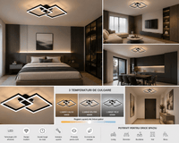 Lustră LED cu Telecomandă Liora 71W, Lumină Caldă/Neutră/Rece, Dimabilă - AdeHouse — Finisaje și Iluminat Premium.
