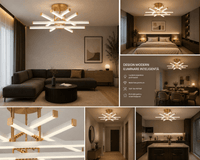 Lustră LED cu Telecomandă Delphine, Dimabilă - AdeHouse — Finisaje și Iluminat Premium.