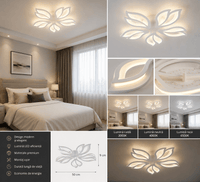 Lustră LED cu Telecomandă Melusine 90W, Ø62 cm, Lumină Caldă/Neutră/Rece - AdeHouse — Finisaje și Iluminat Premium.