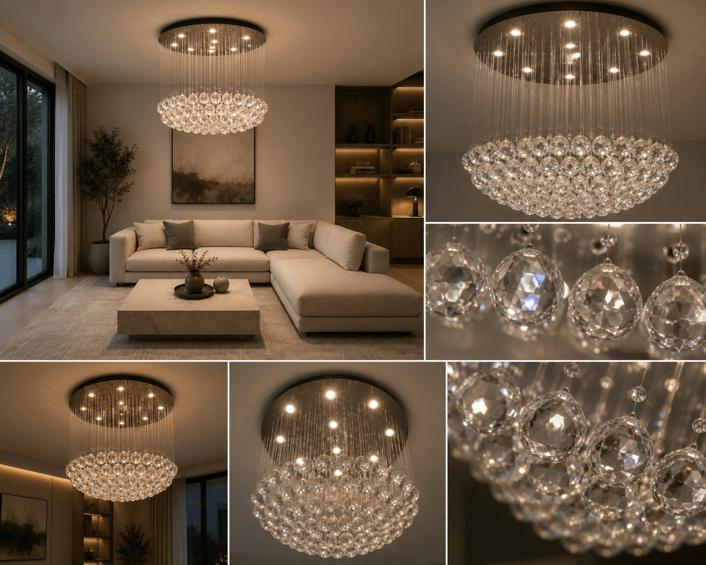 Candelabru Cristal Fiammetta, 45W - AdeHouse — Finisaje și Iluminat Premium.