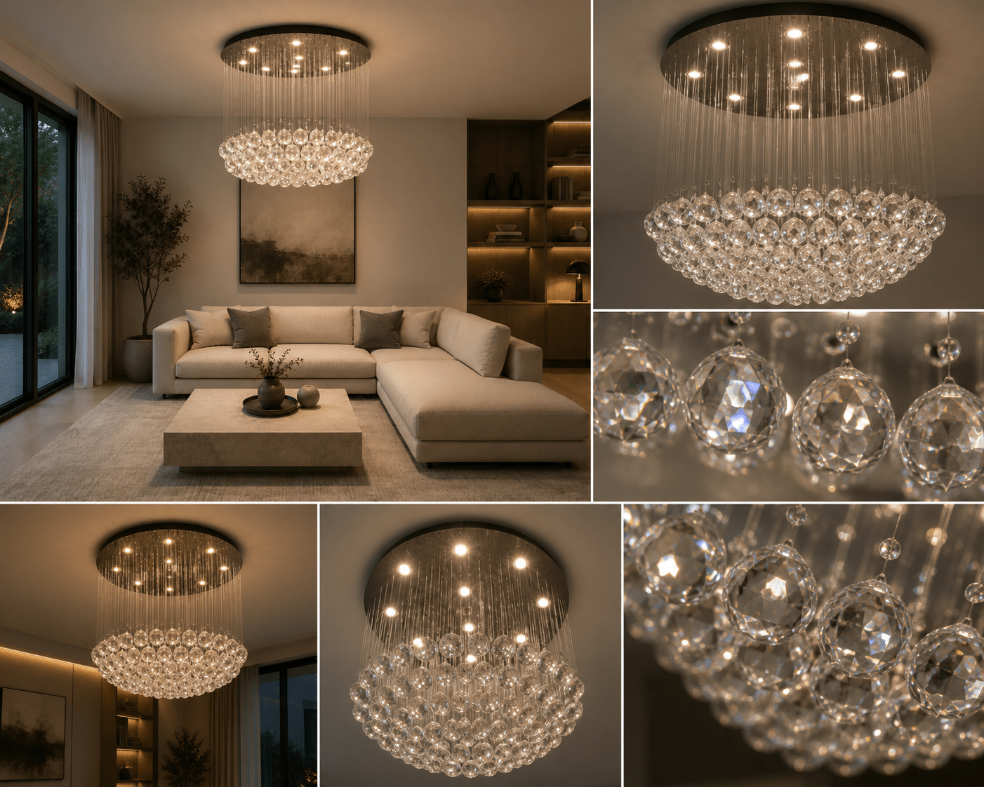 Candelabru Cristal Fiammetta, 45W - AdeHouse — Finisaje și Iluminat Premium.