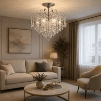 Candelabru Cristal Calanthe 60W, Crom - AdeHouse — Finisaje și Iluminat Premium.