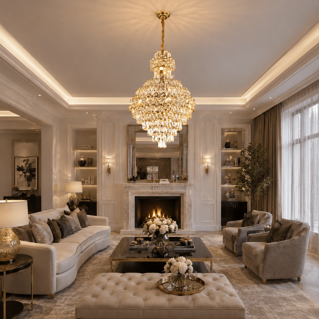 Candelabru Cristal Tiberina, 60W, Crom - AdeHouse — Finisaje și Iluminat Premium.
