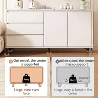 Comoda moderna si simpla cu 3 sertare si 2 usi, MDF, 140x40x75cm