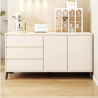 Comoda moderna si simpla cu 3 sertare si 2 usi, MDF, 140x40x75cm