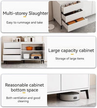 Comoda moderna si simpla cu 3 sertare si 2 usi, MDF, 140x40x75cm