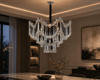 Candelabru Cristal Emiliana, 60W, Crom - AdeHouse — Finisaje și Iluminat Premium.