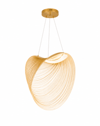 Pendul LED cu Telecomandă Immacolata 15W, Ø80 cm, Auriu - AdeHouse — Finisaje și Iluminat Premium.
