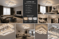 Lustră LED cu Telecomandă Fiorenza 208W, Dimabilă - AdeHouse — Finisaje și Iluminat Premium.