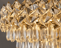 Candelabru Cristal Estrella, Ø60 cm, Auriu - AdeHouse — Finisaje și Iluminat Premium.