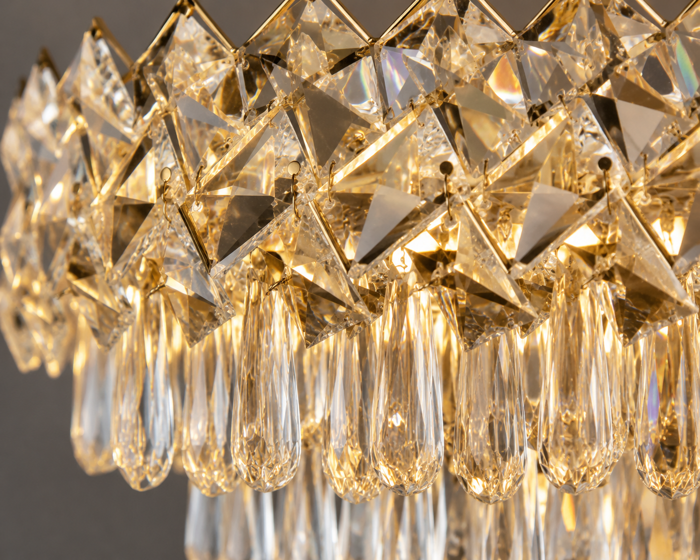 Candelabru Cristal Estrella, Ø60 cm, Auriu