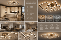 Lustră LED cu Telecomandă Ravenna 168W, Dimabilă - AdeHouse — Finisaje și Iluminat Premium.