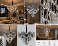 Candelabru Cristal Fedra, 60W, Crom - AdeHouse — Finisaje și Iluminat Premium.