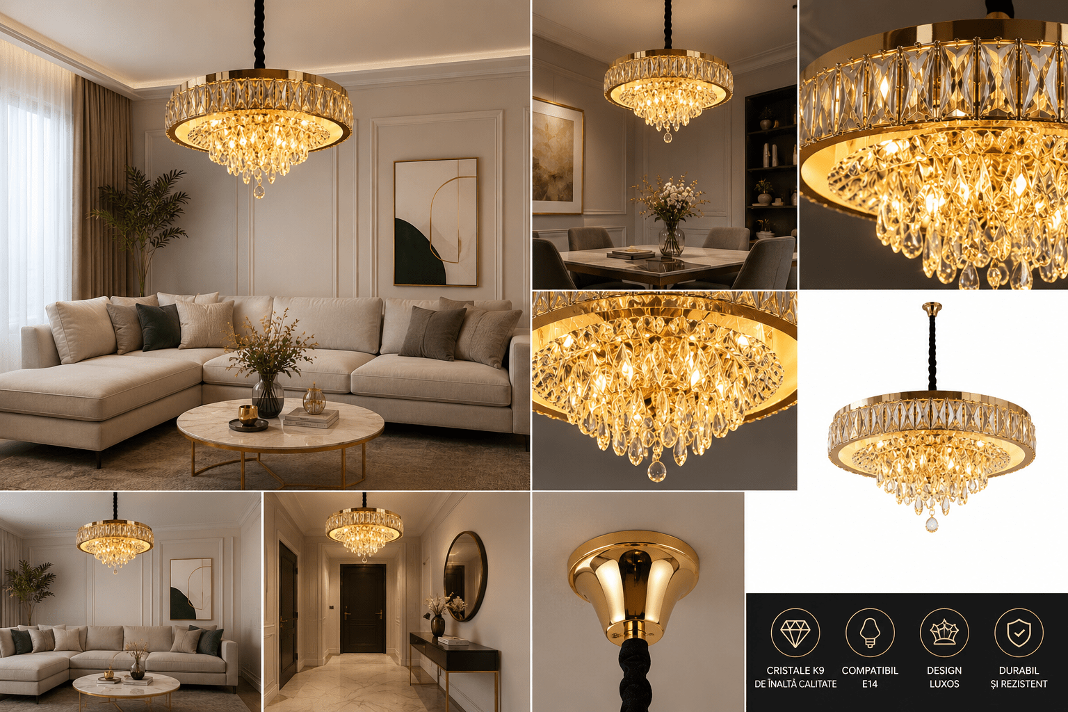 Candelabru Cristal Gaudiosa, 56W - AdeHouse — Finisaje și Iluminat Premium.