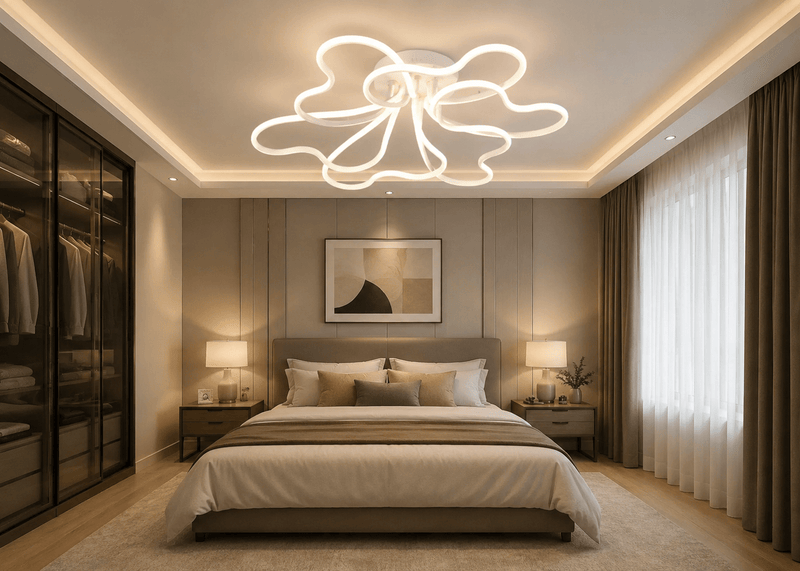Lustră LED cu Telecomandă Nolwenn 240W, Ø72 cm, Lumină Caldă/Neutră/Rece