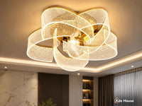 Lustra Led Lumiere Rose 50cm cu telecomanda , 120W - AdeHouse — Iluminat Modern la Preț Bun