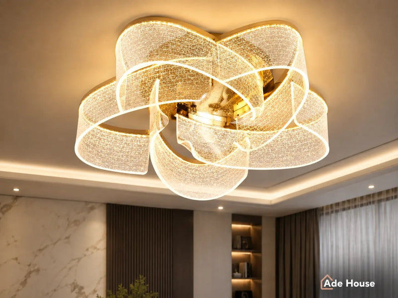 Lustra Led Lumiere Rose 50cm cu telecomanda , 120W